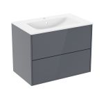 Комплект меблів 100см сірий: умивальник VILLEROY & BOCH VERITY LINE + тумба 100см підвісна, 2 ящика