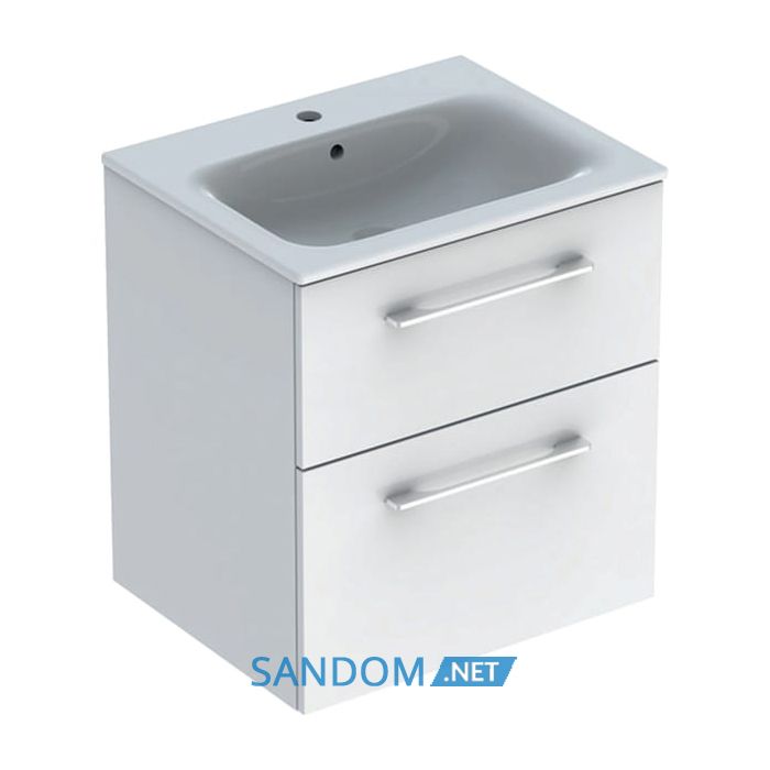 Тумба з умивальником GEBERIT SELNOVA SQUARE 501.236.00.1, білий