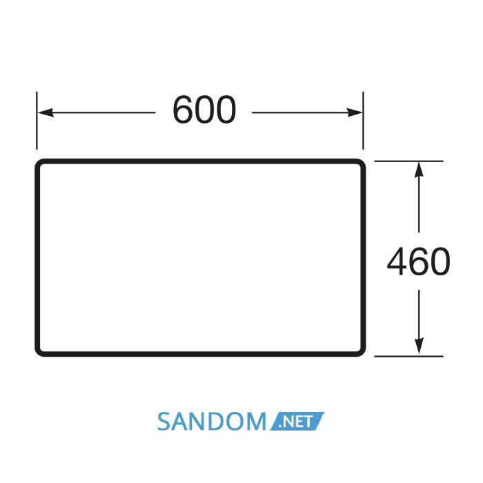 VICTORIA BASIC MODULAR стiлешниця 59см, колiр бiлий
