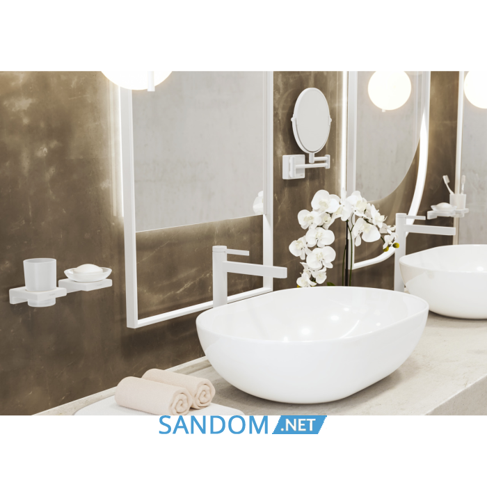 Склянка для ванної кімнати HANSGROHE ADDSTORIS 41749700, білий