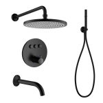 SMART CLICK система душова прихованого монтажу, термостат 3 функції, форма R (ZMK101901238+ZMK101901217+ZMK101901218+ZMK101901228), чорний