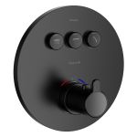 SMART CLICK змішувач прихованого монтажу (термостат 3-F, R, кнопки з регулюванням потоку), чорний матовий