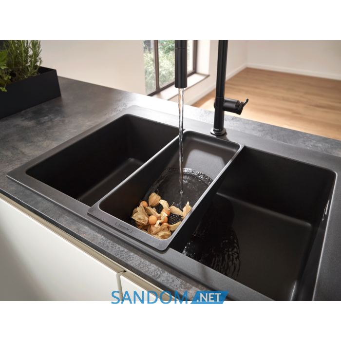 Кухонна мийка кам'яна HANSGROHE 43313170, чорний