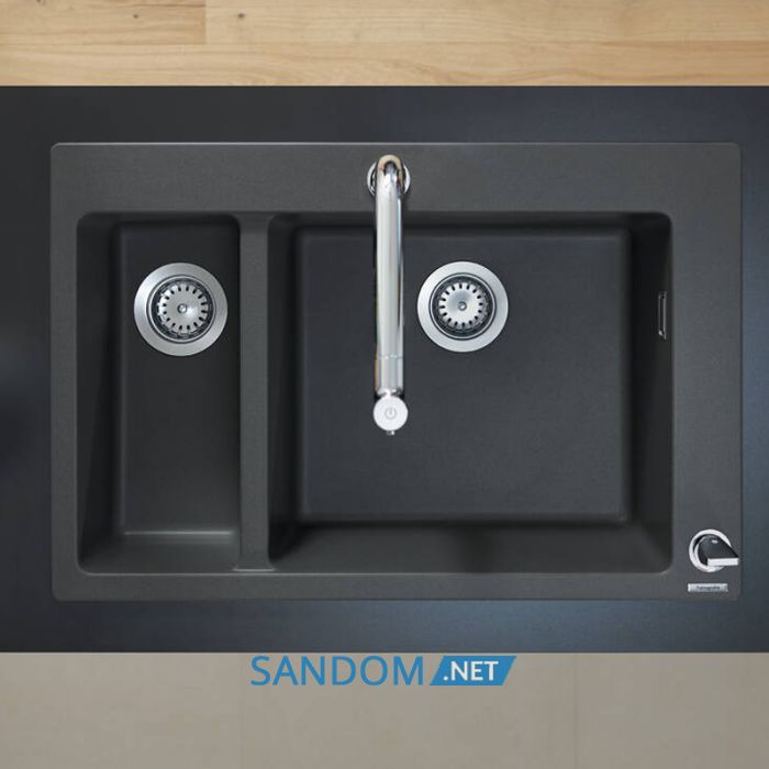 Кухонна мийка кам'яна HANSGROHE 43315170, чорний