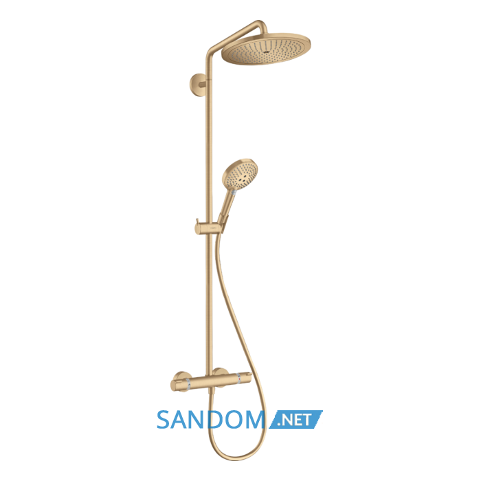 CROMA SELECT S душова система Showerpipe 280, 1jet, з термостатом, шліфованна бронза