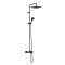 VERNIS SHAPE душева система Showerpipe 240 з термостатом для ванни, 1jet,  чорний матовий