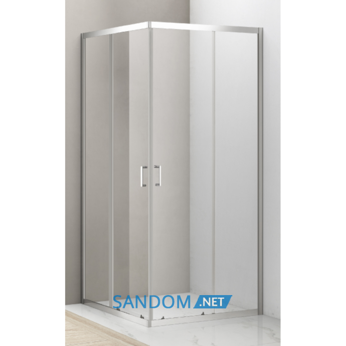 VALTICE New душова кабіна квадратна 90*90*190см, розсувні двері, скло прозоре
