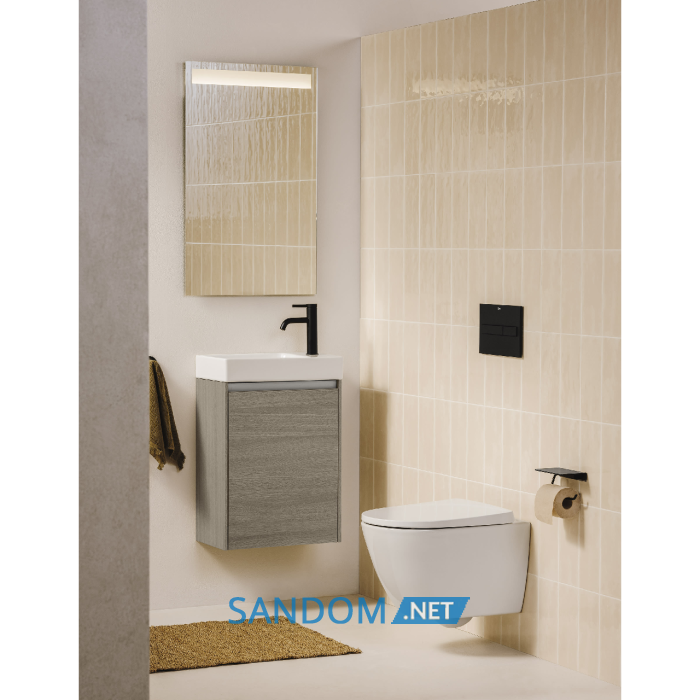 ONA умивальник 55x46x16 см, прямокутний, з отвором під змішувач, Fineceramic