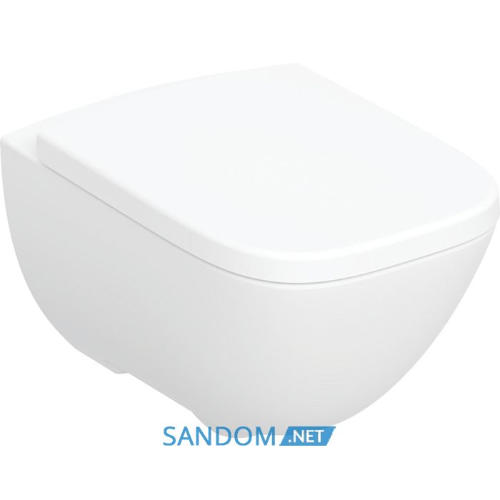 MODO Square унітаз підвісний Rimfree, воронкопоібний, закрита форма, з сидінням з кришкою