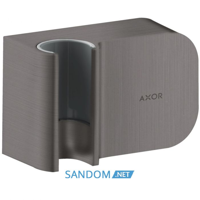 AXOR ONE шлангове з'єднання з тримачем для душу, Fixit Porter, колір шліфованний чорний хром