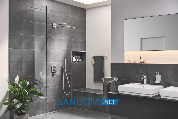 GROHTHERM CUBE набір прихованого  монтажу з  верхнім душем 310 , колір хром