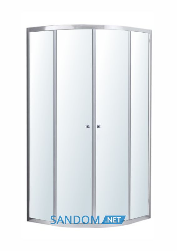 OZALA CC душова кабіна 90*90*190см, напівкругла, розсувна, профіль хром, скло прозоре