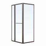 CRUZE душова кабіна 90*90*200см, тип дверей COME IN, профіль збройовий метал, прозоре скло