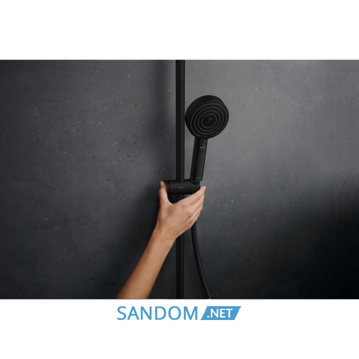 PULSIFY S PURO Showerpipe душова система 260 з термостатом, колір чорний матовий