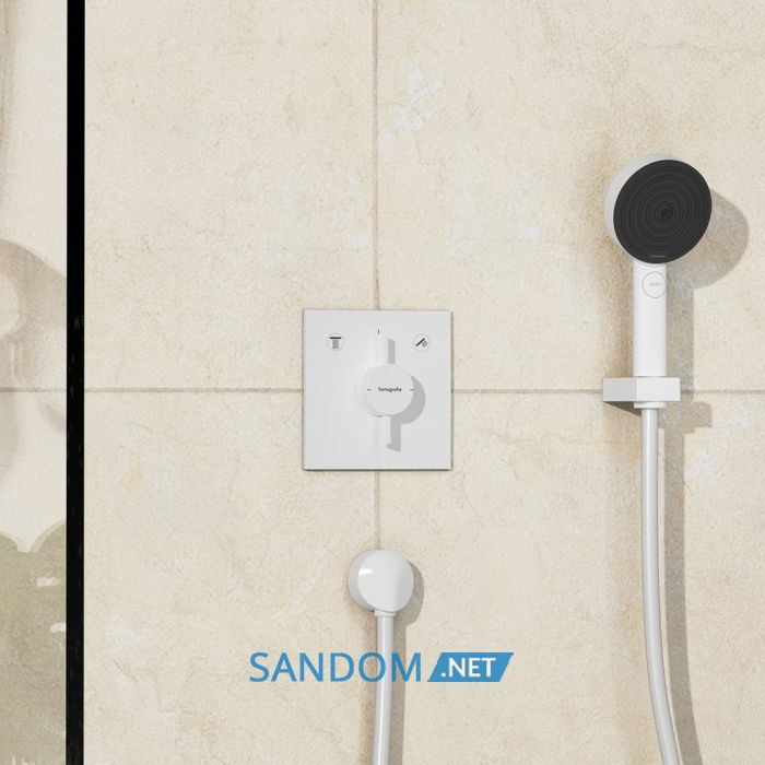 DUO TURN E змішувач  для 2 споживачів,  ПМ, колір білий матовий