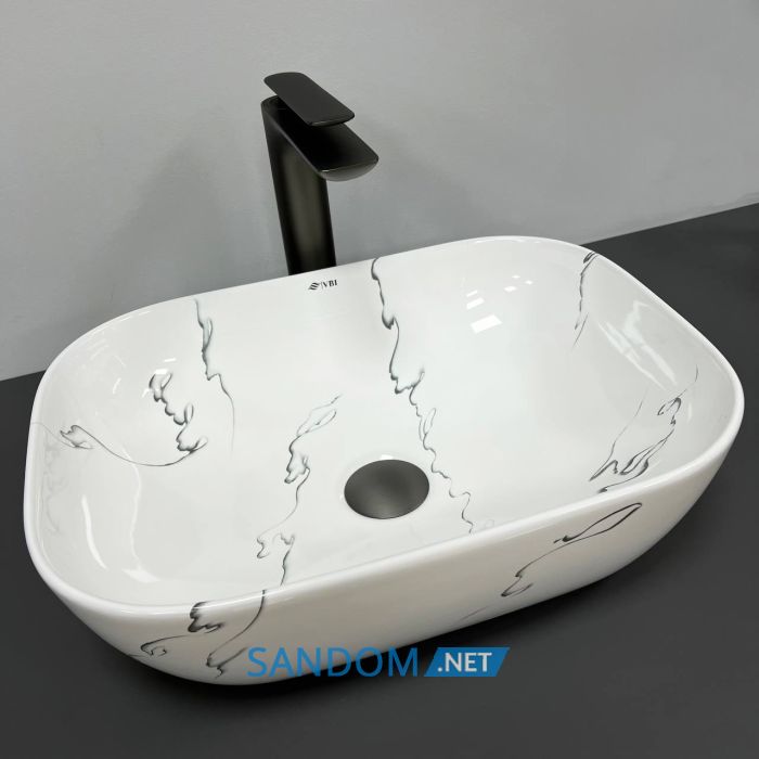 Умывальник накладной VBI RAVENNA MARMO GLOSSY 46x32,5