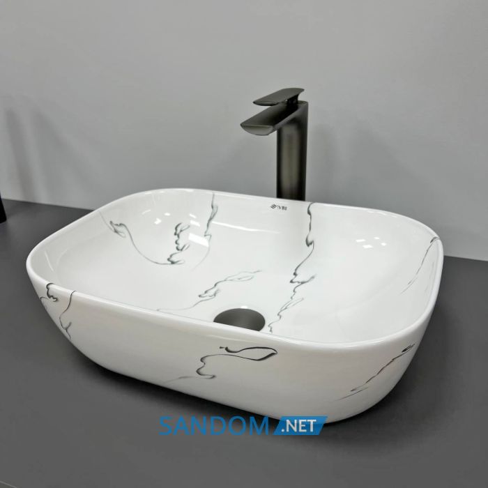 Умывальник накладной VBI RAVENNA MARMO GLOSSY 46x32,5