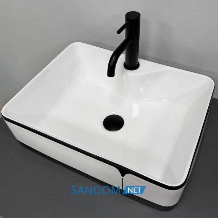 Умивальник накладний VBI FORLI BLACK LINED 48x37