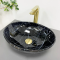 Умивальник накладний VBI PARMA BLACK STONE GLOSSY 41,5x33,5