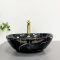 Умивальник накладний VBI PARMA BLACK STONE GLOSSY 41,5x33,5