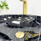 Умивальник накладний VBI PARMA BLACK STONE GLOSSY 41,5x33,5