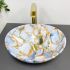Умивальник накладний VBI PARMA MARBLE BLUE GLOSSY 41,5x33,5