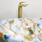 Умивальник накладний VBI PARMA MARBLE BLUE GLOSSY 41,5x33,5