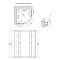 Душова кабіна Lidz Latwa SC90x90.SAT.HIGH.FR з глибоким піддоном, матове скло