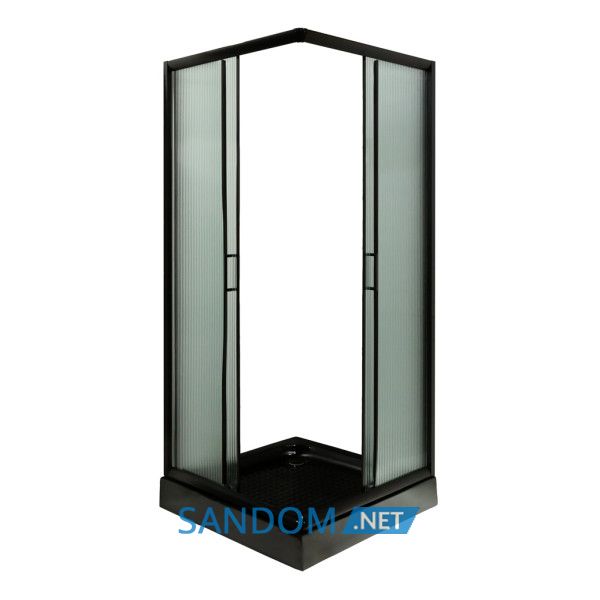 Душевая кабина Insana LAMIJA black 90х90х205 на мелком поддоне