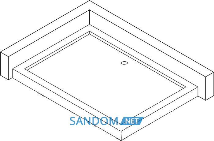Душевой поддон Bravo Narew SL120F 120x80x13