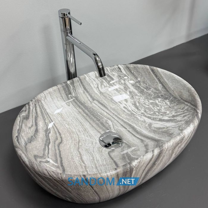 Умивальник накладний VBI MODENA S GREY ONYX 48x35