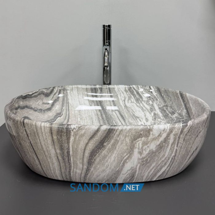 Умивальник накладний VBI MODENA S GREY ONYX 48x35