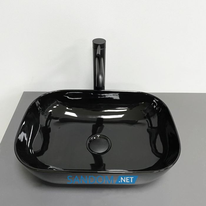 Умивальник накладний VBI RAVENNA BLACK GLOSSY 45x32,5