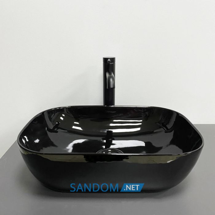 Умивальник накладний VBI RAVENNA BLACK GLOSSY 45x32,5