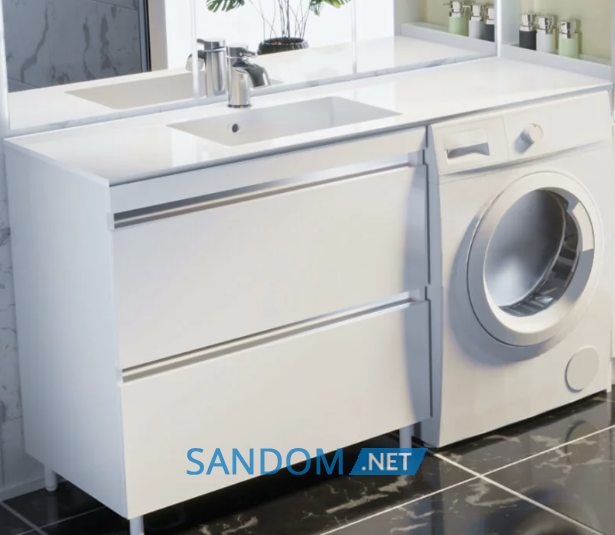 Тумба Fancy Marble Jamaica с умывальником Amelia 1500