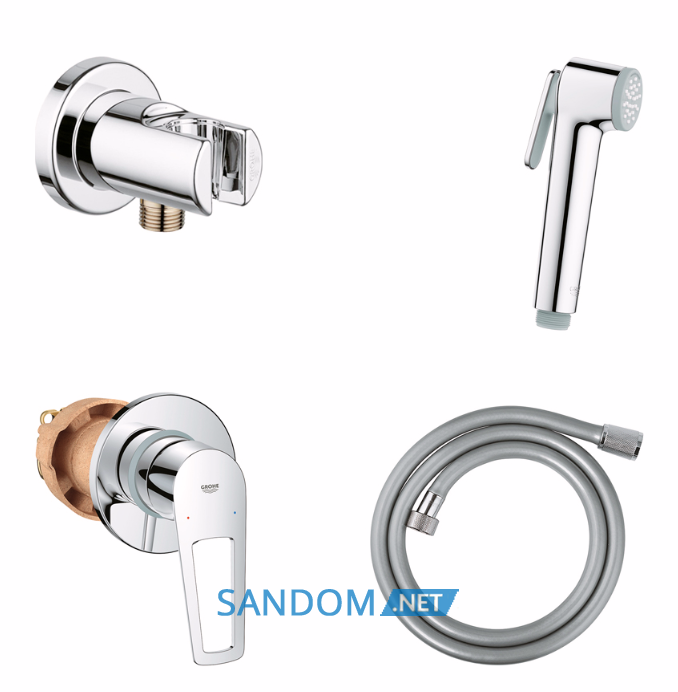 Гигиенический душ со смесителем скрытого монтажа Grohe Bau Loop UA11104202