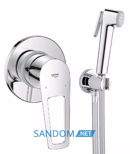 Гигиенический душ со смесителем скрытого монтажа Grohe Bau Loop UA11104202