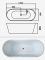 Ванна акриловая Atlantis 170x75 C-3004 отдельностоящая