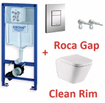 Инсталляция Grohe Rapid SL с унитазом Roca Gap Clean Rim и крышкой плав. опуск.