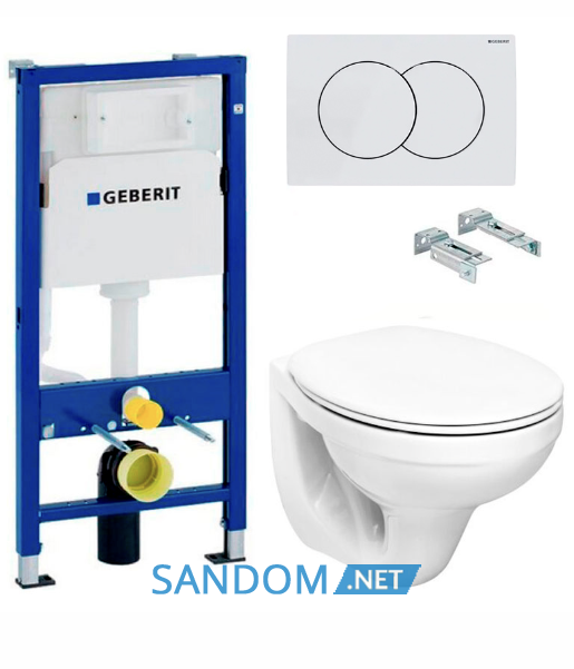 Інсталяція Geberit Duofix Delta з унітазом Kolo Idol із сидінням soft-close та білою клавішею