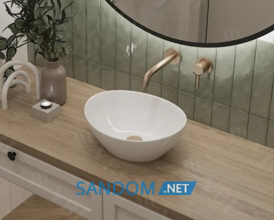 Умывальник накладной VBI PARMA WHITE 41,5x33,5