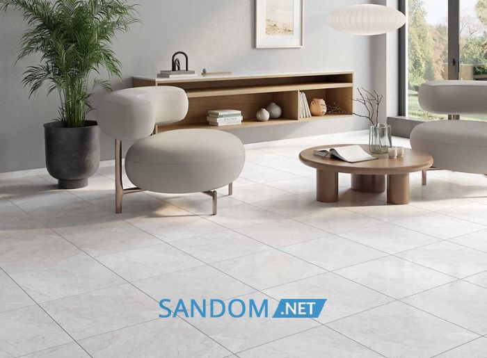 Плитка для підлоги Cersanit Noble stone light grey matt 42x42