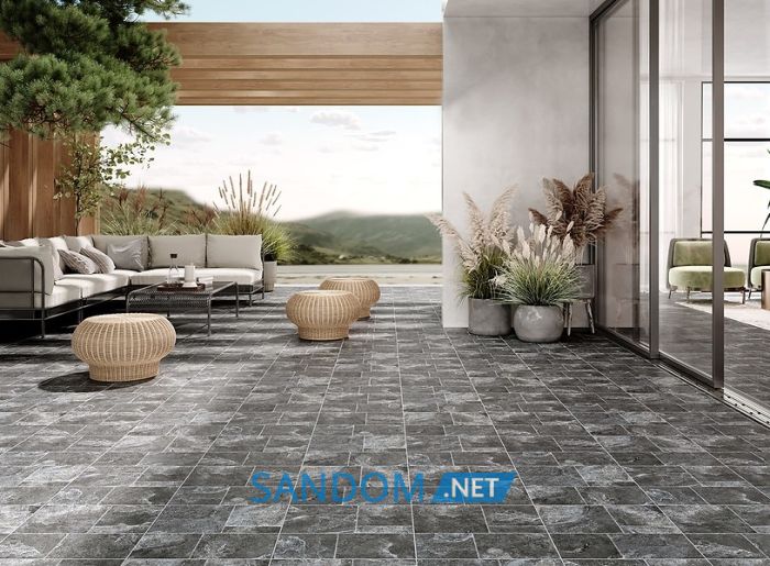 Плитка для підлоги Cersanit Atlas graphite matt 42x42