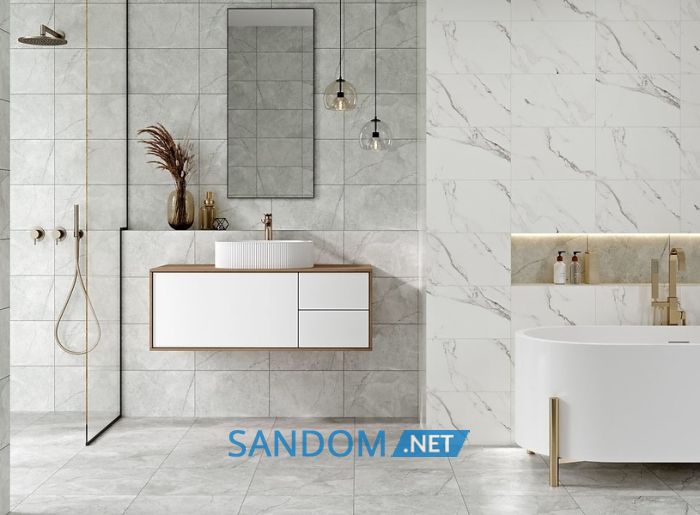 Плитка для стін Cersanit Betty light grey matt 25x40