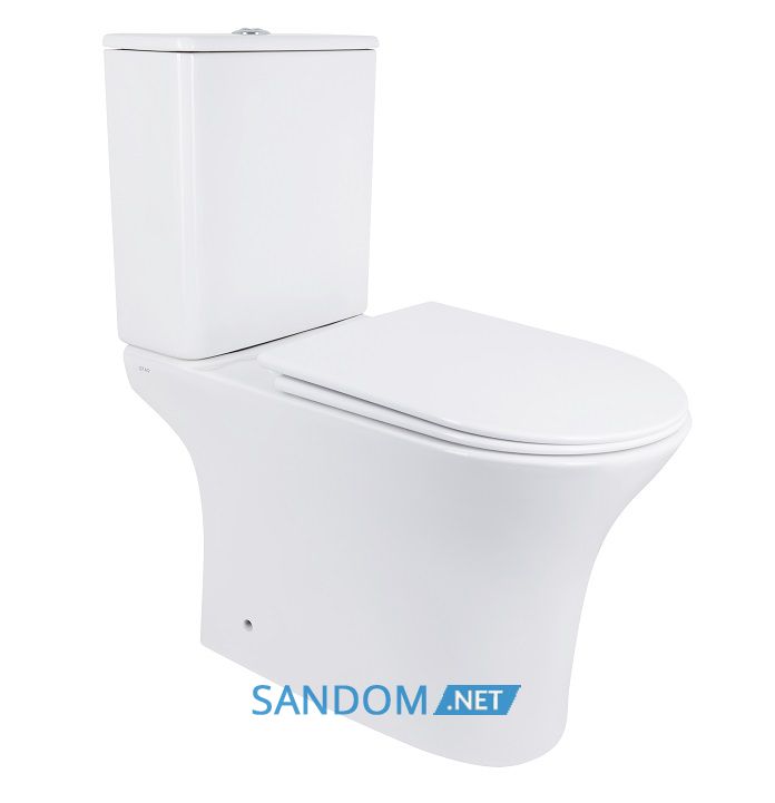 Унитаз-компакт Qtap Presto безободковый с сиденьем Soft-close QT24221217AW
