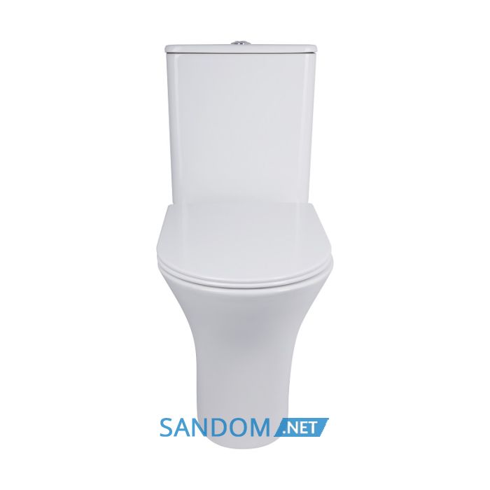 Унитаз-компакт Qtap Presto безободковый с сиденьем Soft-close QT24221217AW