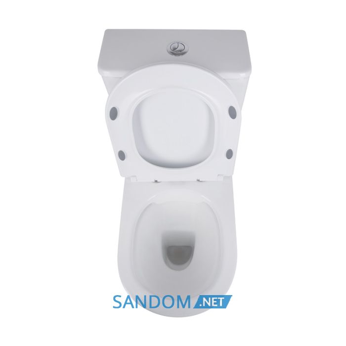 Унитаз-компакт Qtap Presto безободковый с сиденьем Soft-close QT24221217AW