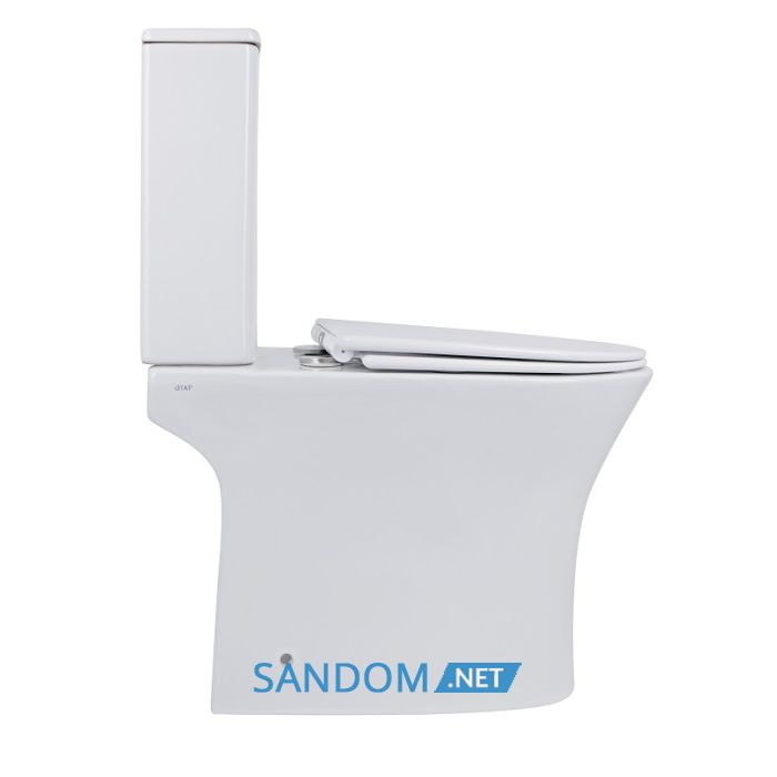 Унитаз-компакт Qtap Presto безободковый с сиденьем Soft-close QT24221217AW