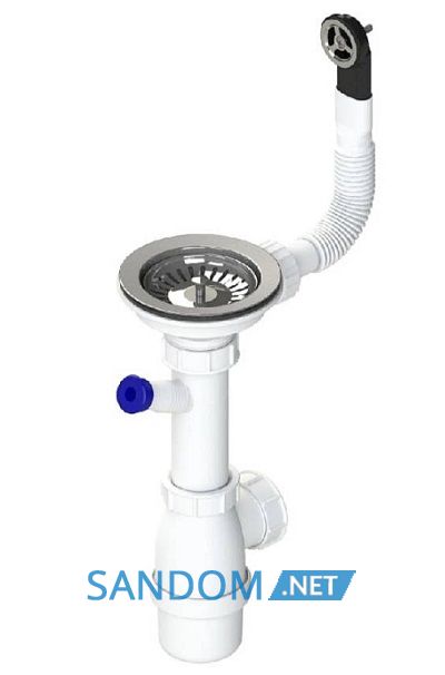Сифон для мойки с одной чашей L.B. Plast 00001FM