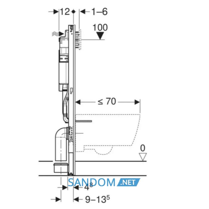 Инсталляция Geberit Duofix Sigma 111.300.00.6